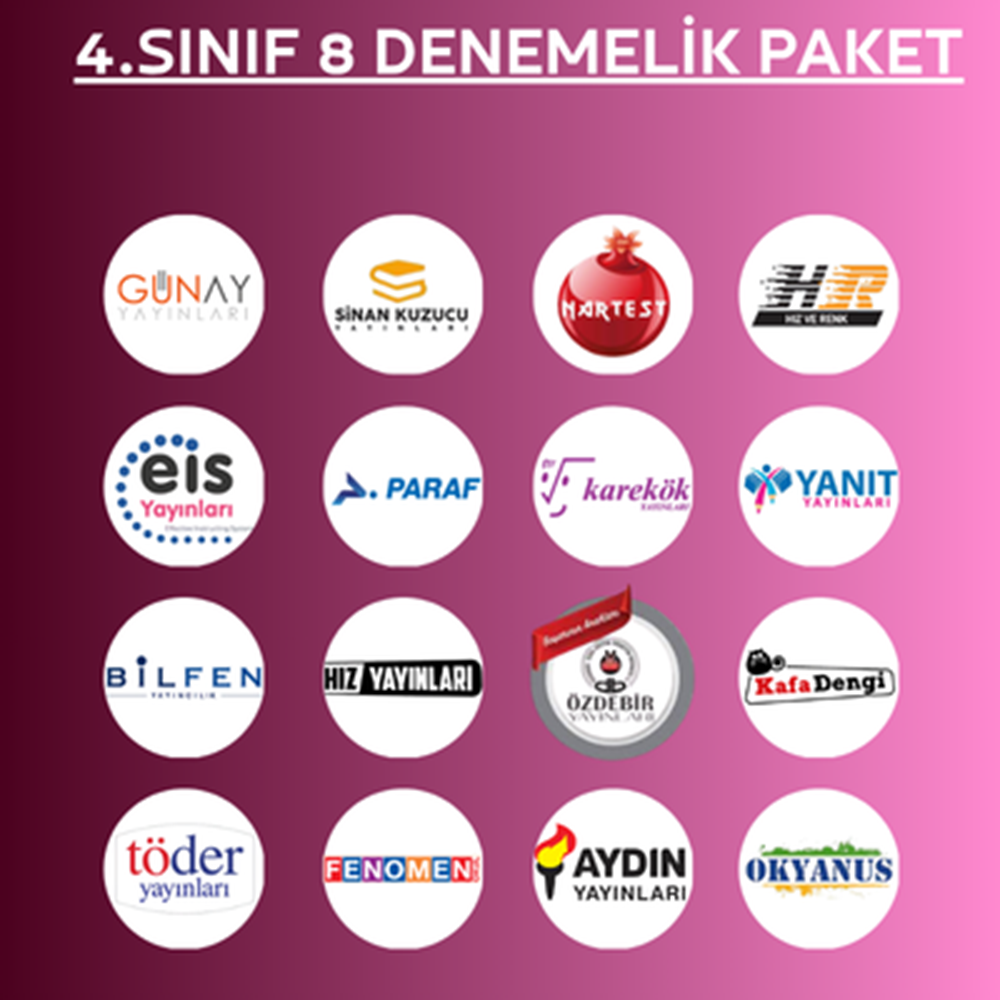 4.SINIF 8 DENEMELİK PAKET (2026-2027)