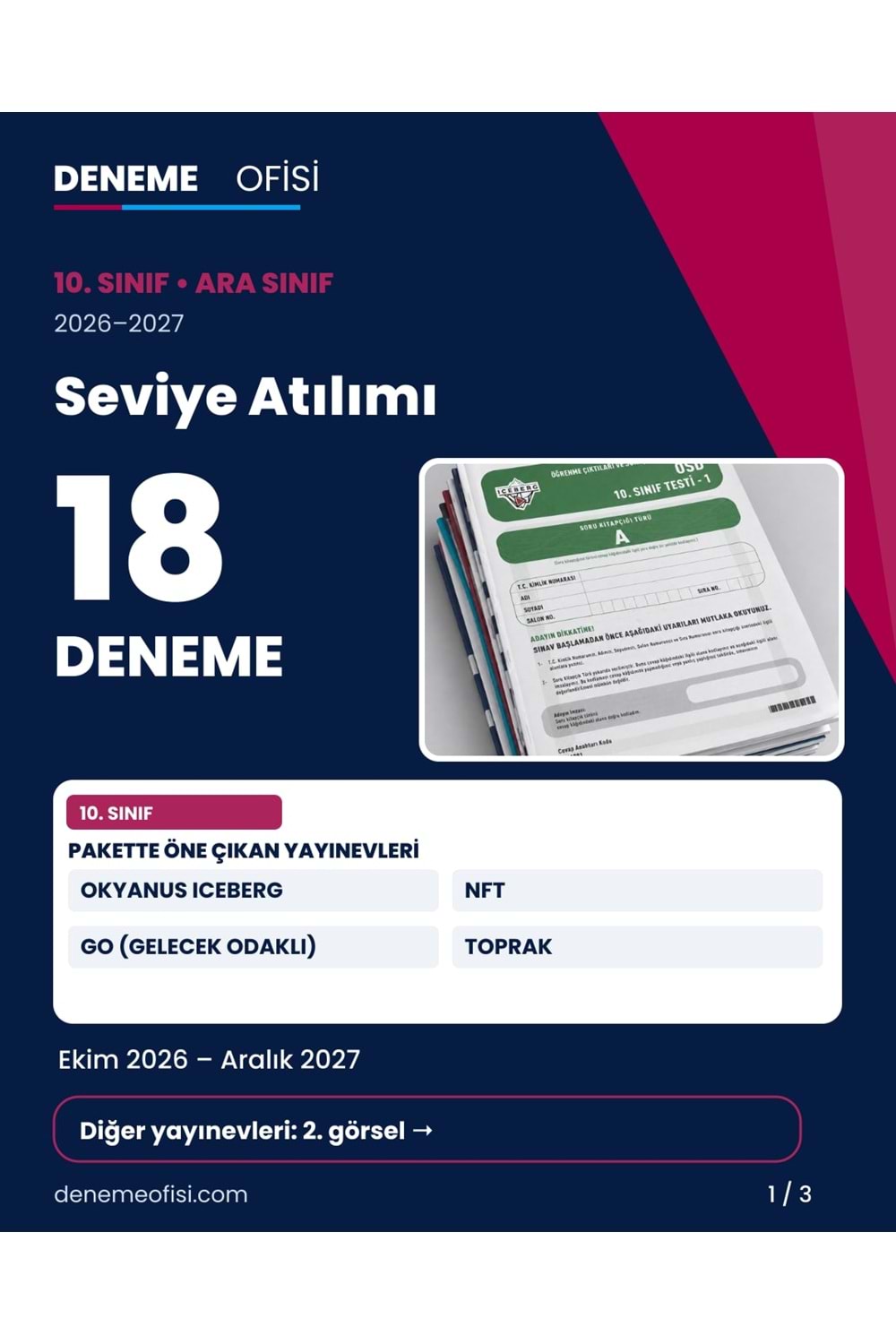 Seviye Atılımı 18'li 10. Sınıf Deneme Paketi – Seçenek 5 (2026–2027)