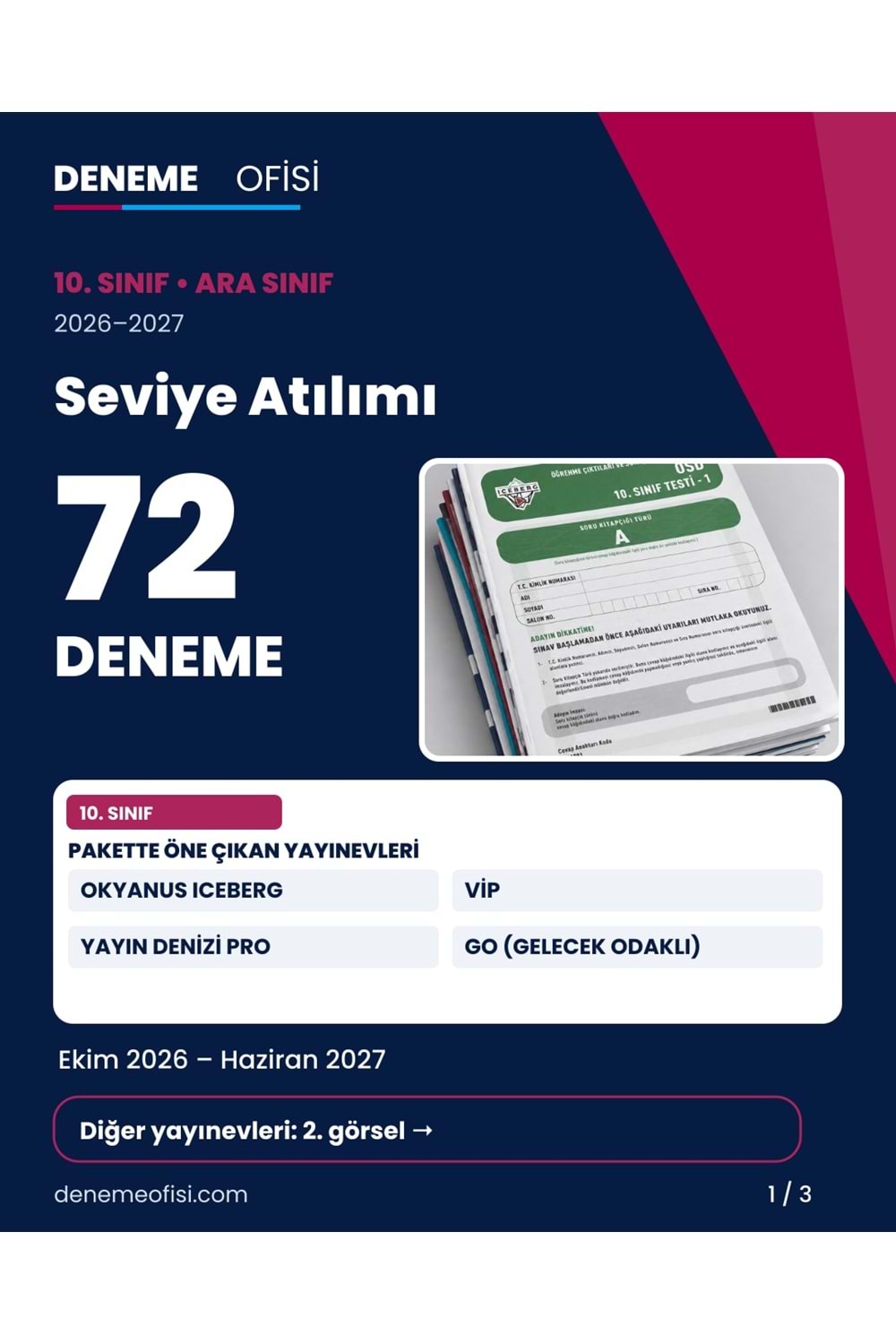 Seviye Atılımı 72'li 10. Sınıf Deneme Paketi – Seçenek 5 (2026–2027)