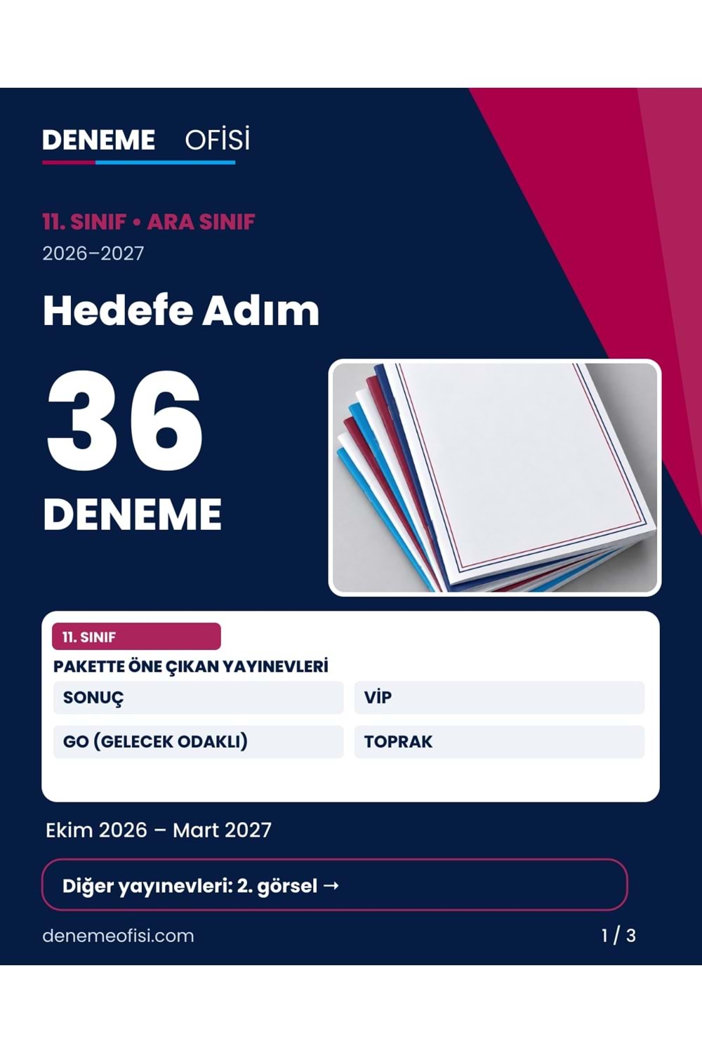 Hedefe Adım 36'lı 11. Sınıf Deneme Paketi – Seçenek 4 (2026–2027)