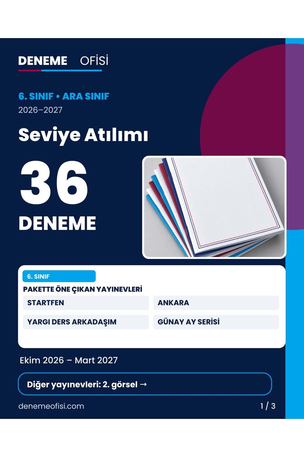 Seviye Atılımı 36'lı 6. Sınıf Deneme Paketi – Seçenek 5 (2026–2027)
