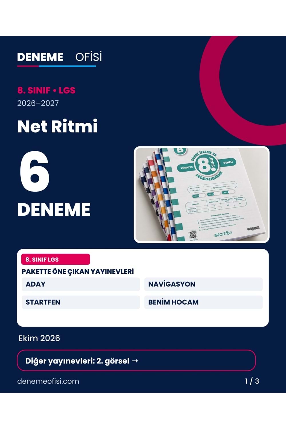 Net Ritmi 6'lı 8. Sınıf LGS Deneme Paketi – Seçenek 3 (2026–2027)