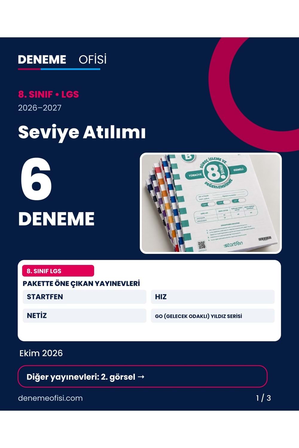 Seviye Atılımı 6'lı 8. Sınıf LGS Deneme Paketi – Seçenek 5 (2026–2027)