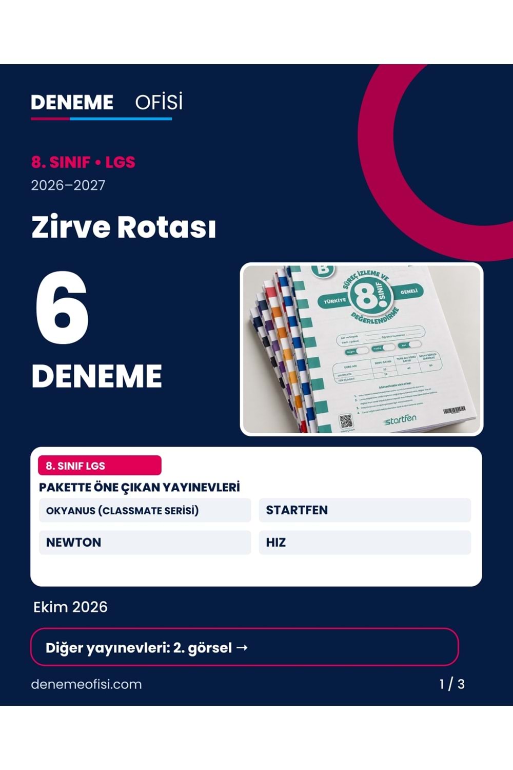 Zirve Rotası 6'lı 8. Sınıf LGS Deneme Paketi – Seçenek 7 (2026–2027)