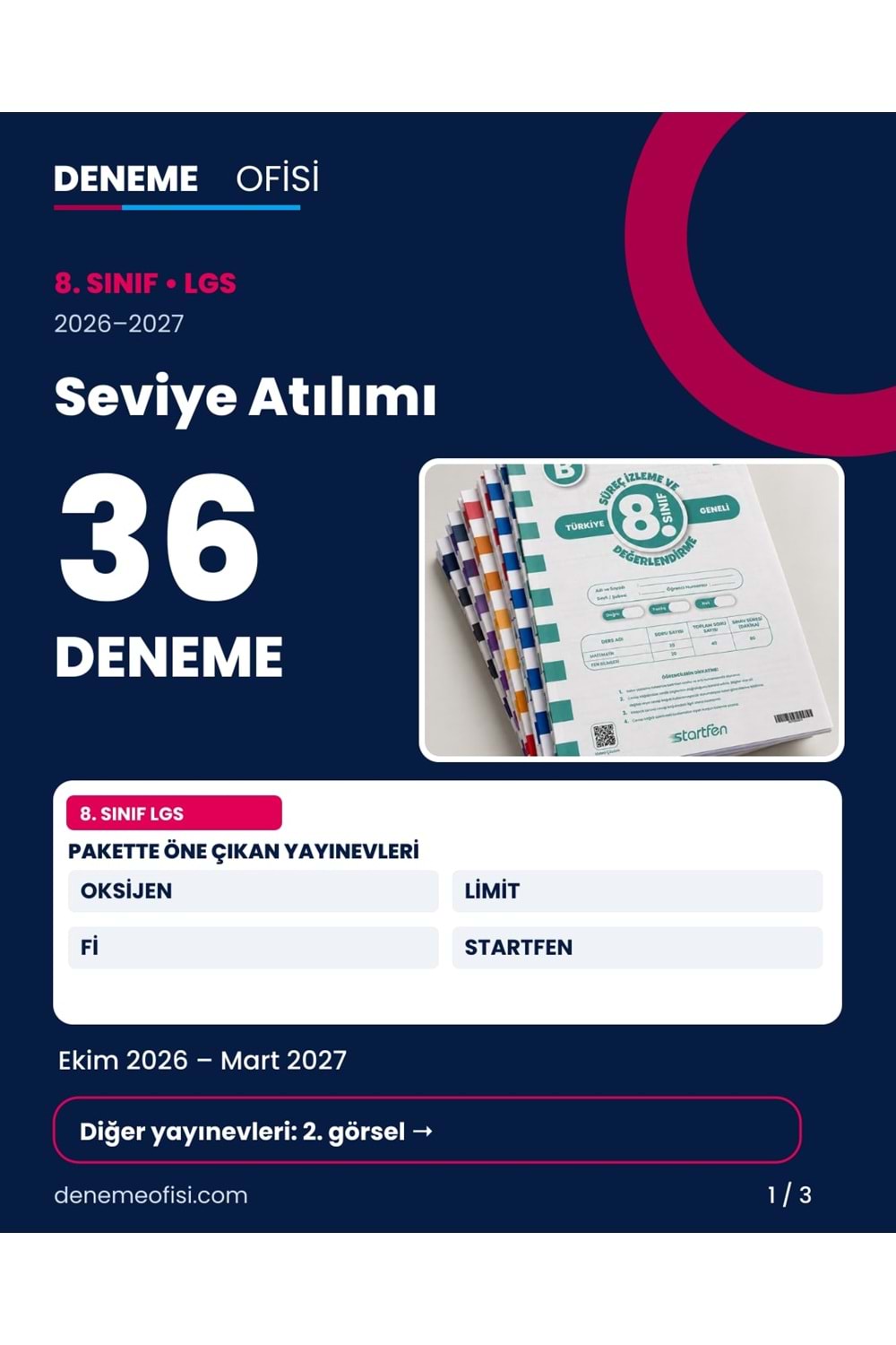 Seviye Atılımı 36'lı 8. Sınıf LGS Deneme Paketi – Seçenek 5 (2026–2027)