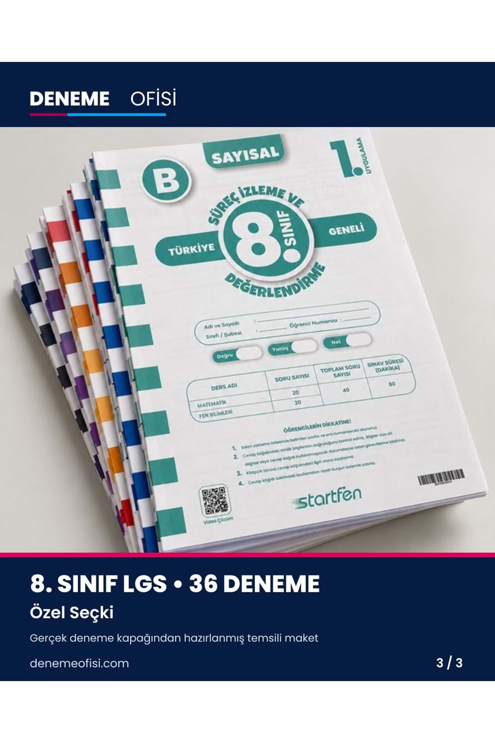 Özel Seçki 36'lı 8. Sınıf LGS Deneme Paketi – Seçenek 9 (2026–2027)