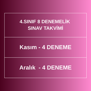 4.SINIF 8 DENEMELİK PAKET (2026-2027)