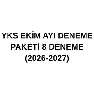 YKS EKİM AYI DENEME PAKETİ 8 DENEME (2026-2027)