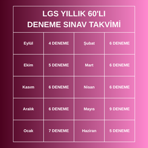 LGS YILLIK - 60'LI DENEME PAKETİ (2026-2027)