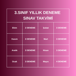 3.SINIF YILLIK 24'LÜ DENEME PAKETİ (2026-2027)