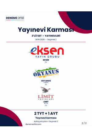 Yayınevi Karması 3'lü TYT + AYT Deneme Paketi – Yayınevi karması – Seçenek 2 (2026–2027)