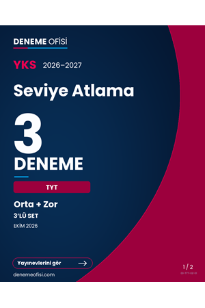 Seviye Atlama 3'lü TYT Deneme Paketi – Orta + Zor – Seçenek 1 (2026–2027)