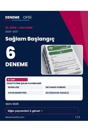Sağlam Başlangıç 6'lı 10. Sınıf Deneme Paketi – Seçenek 1 (2026–2027)
