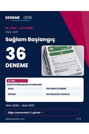 Sağlam Başlangıç 36'lı 10. Sınıf Deneme Paketi – Seçenek 1 (2026–2027)