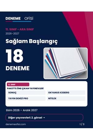 Sağlam Başlangıç 18'li 11. Sınıf Deneme Paketi – Seçenek 1 (2026–2027)