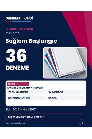 Sağlam Başlangıç 36'lı 11. Sınıf Deneme Paketi – Seçenek 1 (2026–2027)