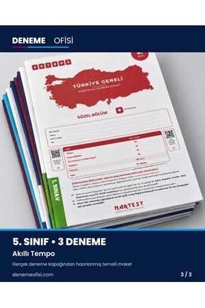 Akıllı Tempo 3'lü 5. Sınıf Deneme Paketi – Seçenek 6 (2026–2027)