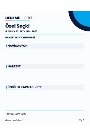 Özel Seçki 3'lü 5. Sınıf Deneme Paketi – Seçenek 9 (2026–2027)