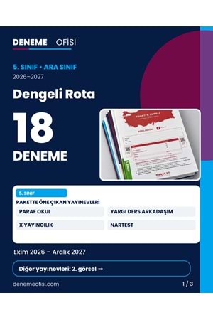 Dengeli Rota 18'li 5. Sınıf Deneme Paketi – Seçenek 2 (2026–2027)