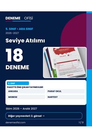 Seviye Atılımı 18'li 5. Sınıf Deneme Paketi – Seçenek 5 (2026–2027)