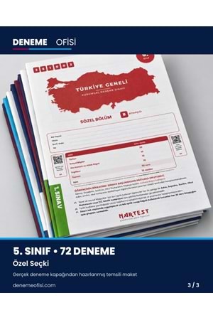 Özel Seçki 72'li 5. Sınıf Deneme Paketi – Seçenek 9 (2026–2027)
