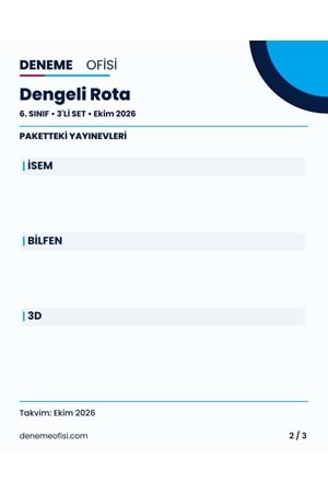 Dengeli Rota 3'lü 6. Sınıf Deneme Paketi – Seçenek 2 (2026–2027)