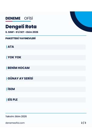 Dengeli Rota 6'lı 6. Sınıf Deneme Paketi – Seçenek 2 (2026–2027)