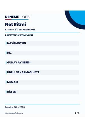 Net Ritmi 6'lı 6. Sınıf Deneme Paketi – Seçenek 3 (2026–2027)