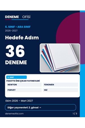 Hedefe Adım 36'lı 6. Sınıf Deneme Paketi – Seçenek 4 (2026–2027)