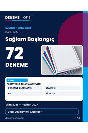 Sağlam Başlangıç 72'li 6. Sınıf Deneme Paketi – Seçenek 1 (2026–2027)