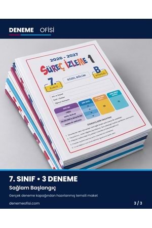 Sağlam Başlangıç 3'lü 7. Sınıf Deneme Paketi – Seçenek 1 (2026–2027)