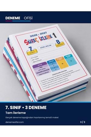 Tam İlerleme 3'lü 7. Sınıf Deneme Paketi – Seçenek 8 (2026–2027)