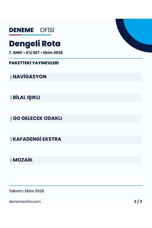 Dengeli Rota 6'lı 7. Sınıf Deneme Paketi – Seçenek 2 (2026–2027)