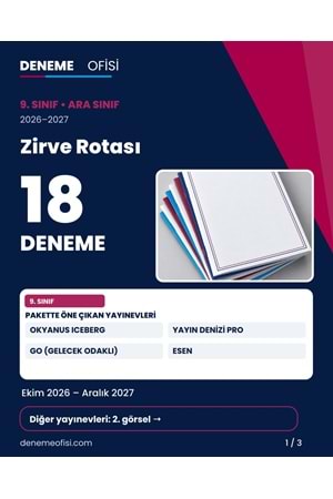 Zirve Rotası 18'li 9. Sınıf Deneme Paketi – Seçenek 7 (2026–2027)