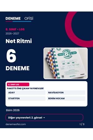 Net Ritmi 6'lı 8. Sınıf LGS Deneme Paketi – Seçenek 3 (2026–2027)