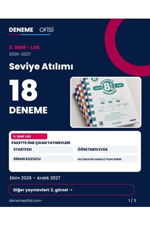 Seviye Atılımı 18'li 8. Sınıf LGS Deneme Paketi – Seçenek 5 (2026–2027)