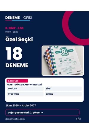 Özel Seçki 18'li 8. Sınıf LGS Deneme Paketi – Seçenek 9 (2026–2027)
