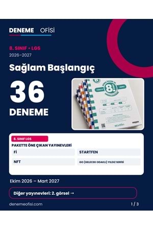 Sağlam Başlangıç 36'lı 8. Sınıf LGS Deneme Paketi – Seçenek 1 (2026–2027)