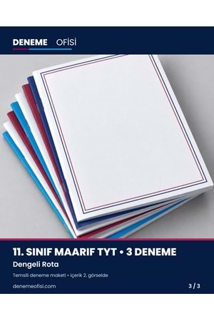 Dengeli Rota 3'lü 11. Sınıf Maarif TYT Deneme Paketi – Seçenek 2 (2026–2027)