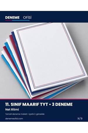Net Ritmi 3'lü 11. Sınıf Maarif TYT Deneme Paketi – Seçenek 3 (2026–2027)