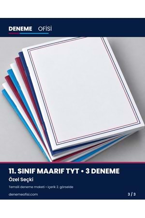 Özel Seçki 3'lü 11. Sınıf Maarif TYT Deneme Paketi – Seçenek 9 (2026–2027)