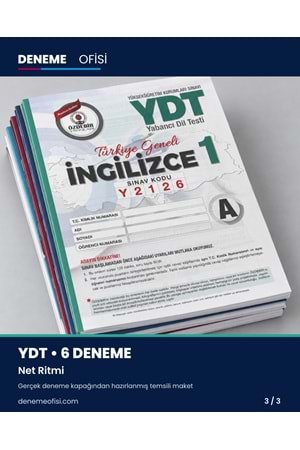 Net Ritmi 6'lı YDT Deneme Paketi – Seçenek 3 (2026–2027)