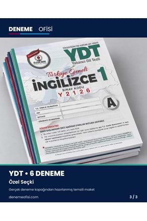 Özel Seçki 6'lı YDT Deneme Paketi – Seçenek 9 (2026–2027)