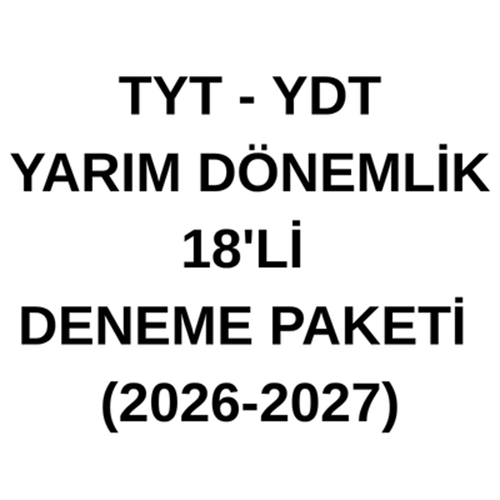 YDT - TYT YARIM DÖNEMLİK 18'Lİ DENEME PAKETİ (2026-2027)