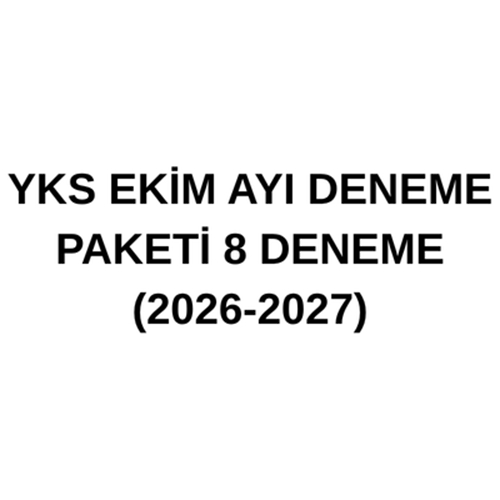 YKS EKİM AYI DENEME PAKETİ 8 DENEME (2026-2027)