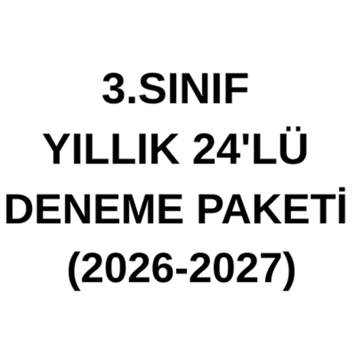3.SINIF YILLIK 24'LÜ DENEME PAKETİ (2026-2027)