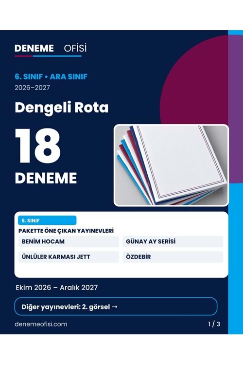 Dengeli Rota 18'li 6. Sınıf Deneme Paketi – Seçenek 2 (2026–2027)