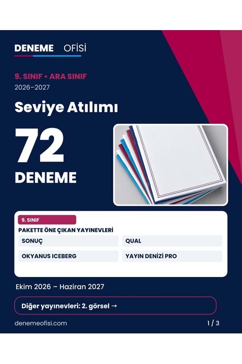 Seviye Atılımı 72'li 9. Sınıf Deneme Paketi – Seçenek 5 (2026–2027)