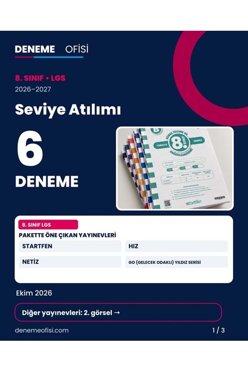 Seviye Atılımı 6'lı 8. Sınıf LGS Deneme Paketi – Seçenek 5 (2026–2027)