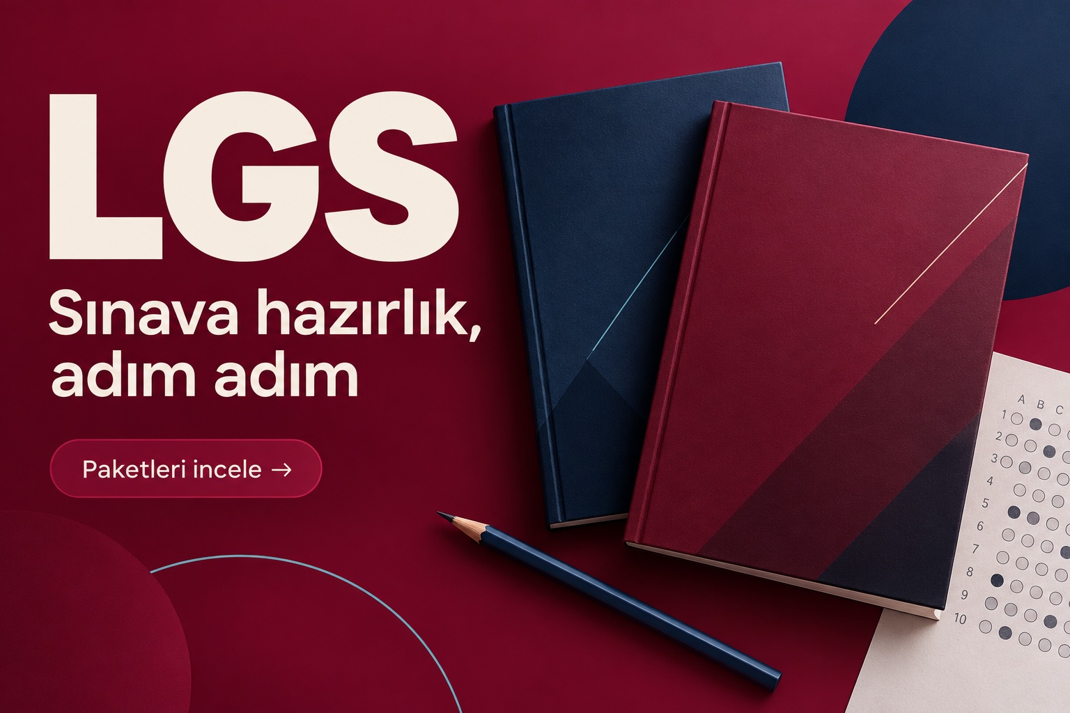 LGS sınavına hazırlık için deneme paketleri. Paketleri incele.